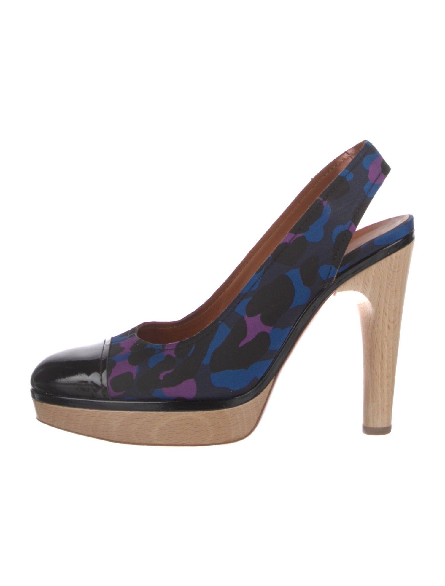Lanvin Animal Print Slingback Pumps
