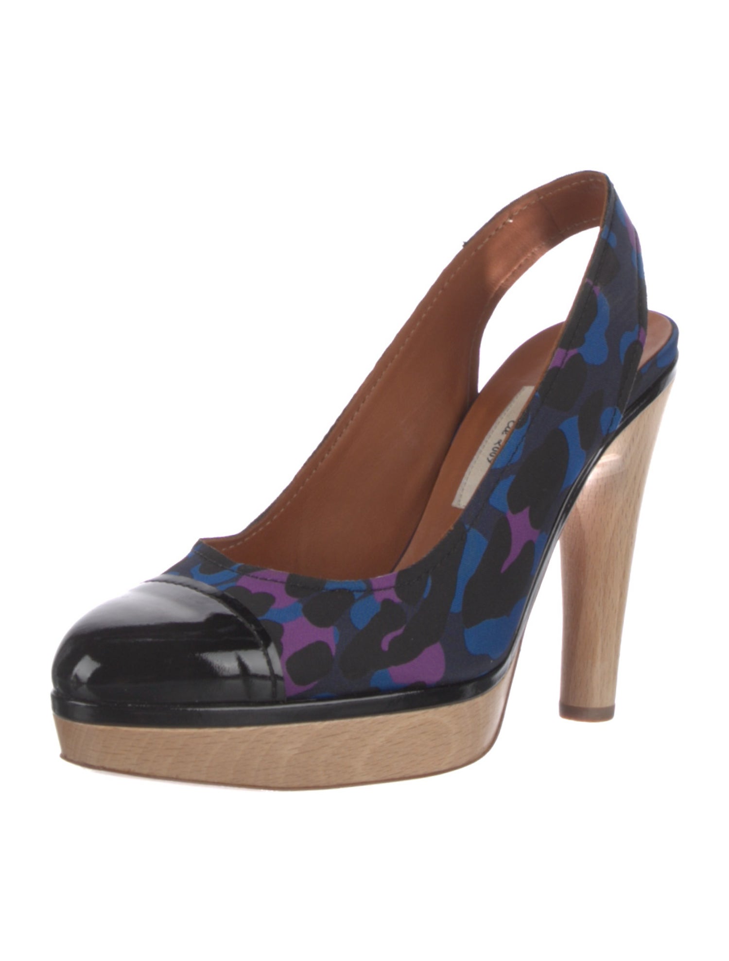 Lanvin Animal Print Slingback Pumps