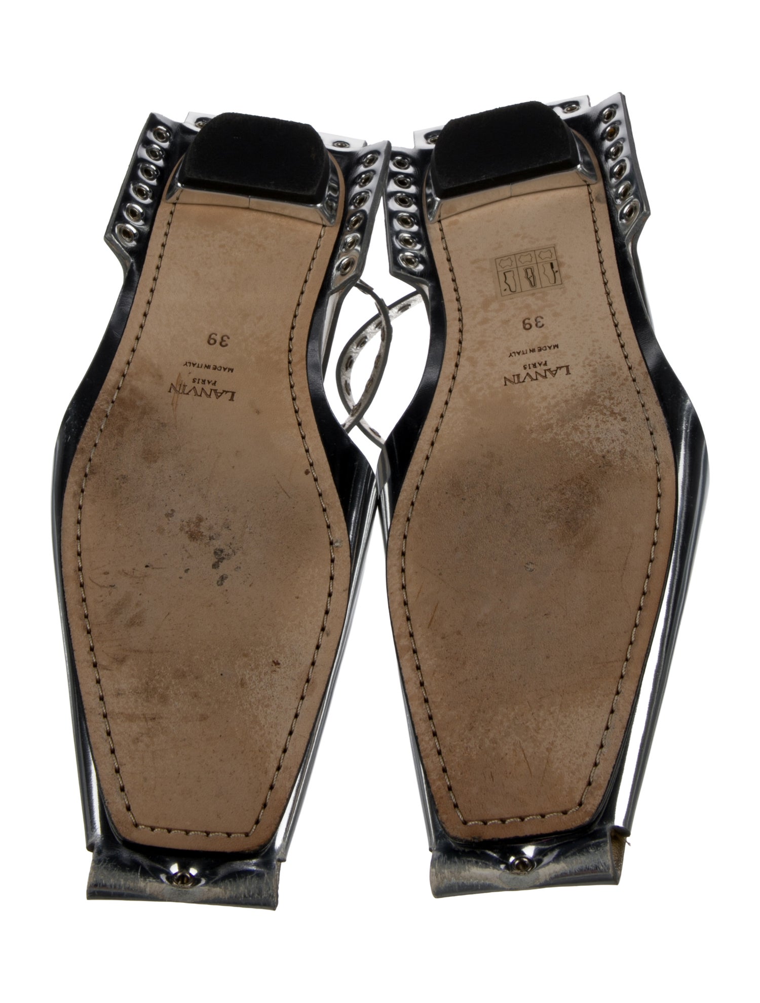 Lanvin Patent Leather Slingback Flats