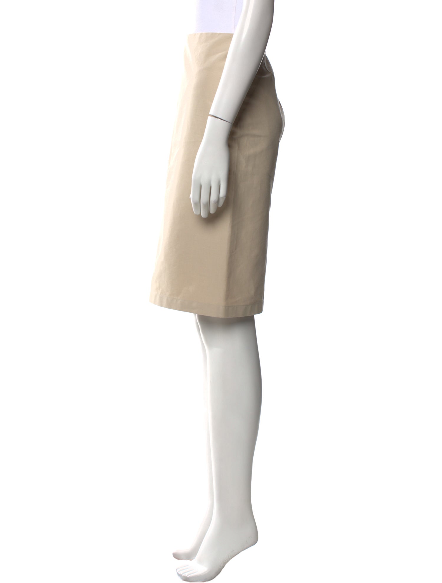 Lanvin Raw-Edge Trim Knee-Length Skirt