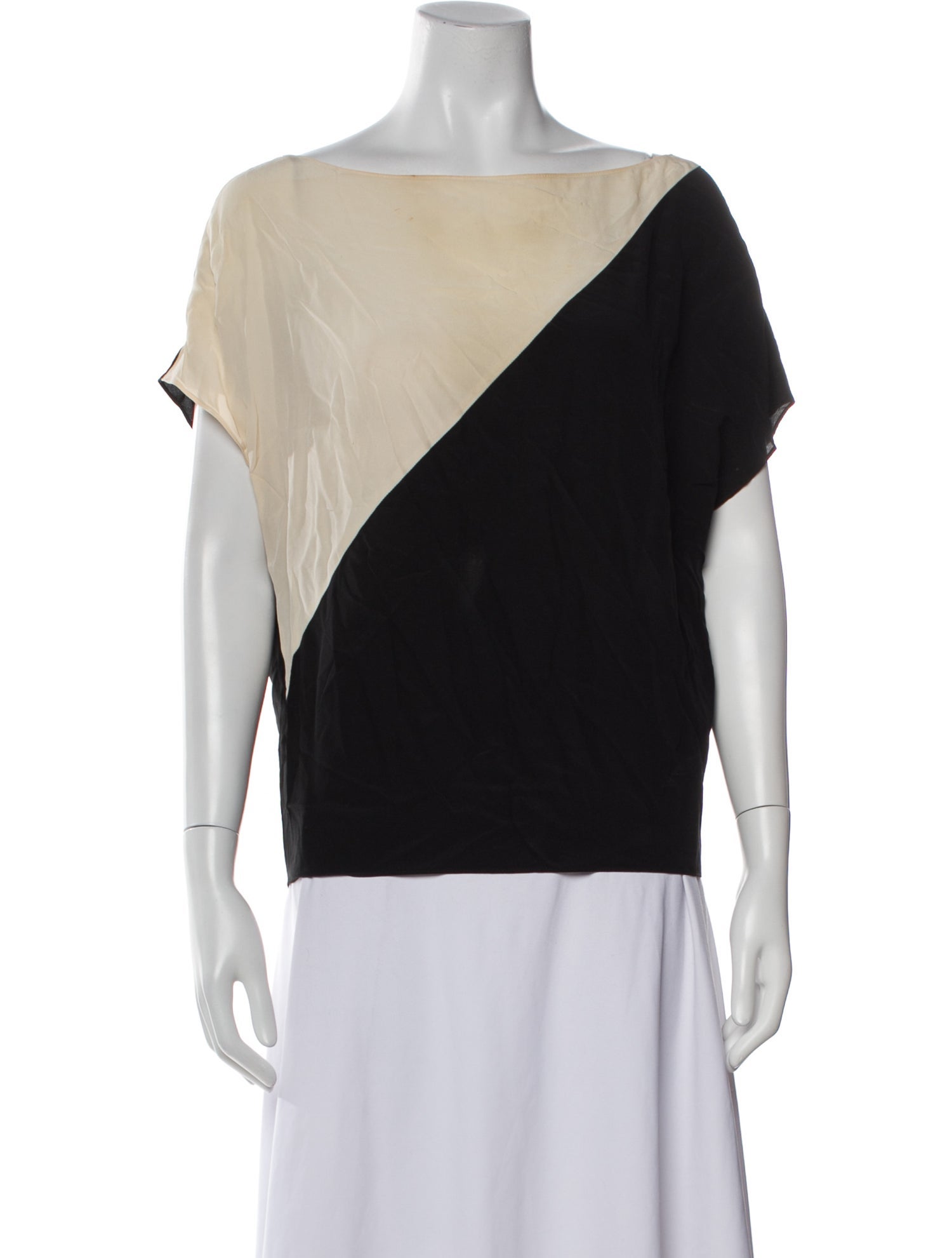 Lanvin Silk Bateau Neckline T-Shirt