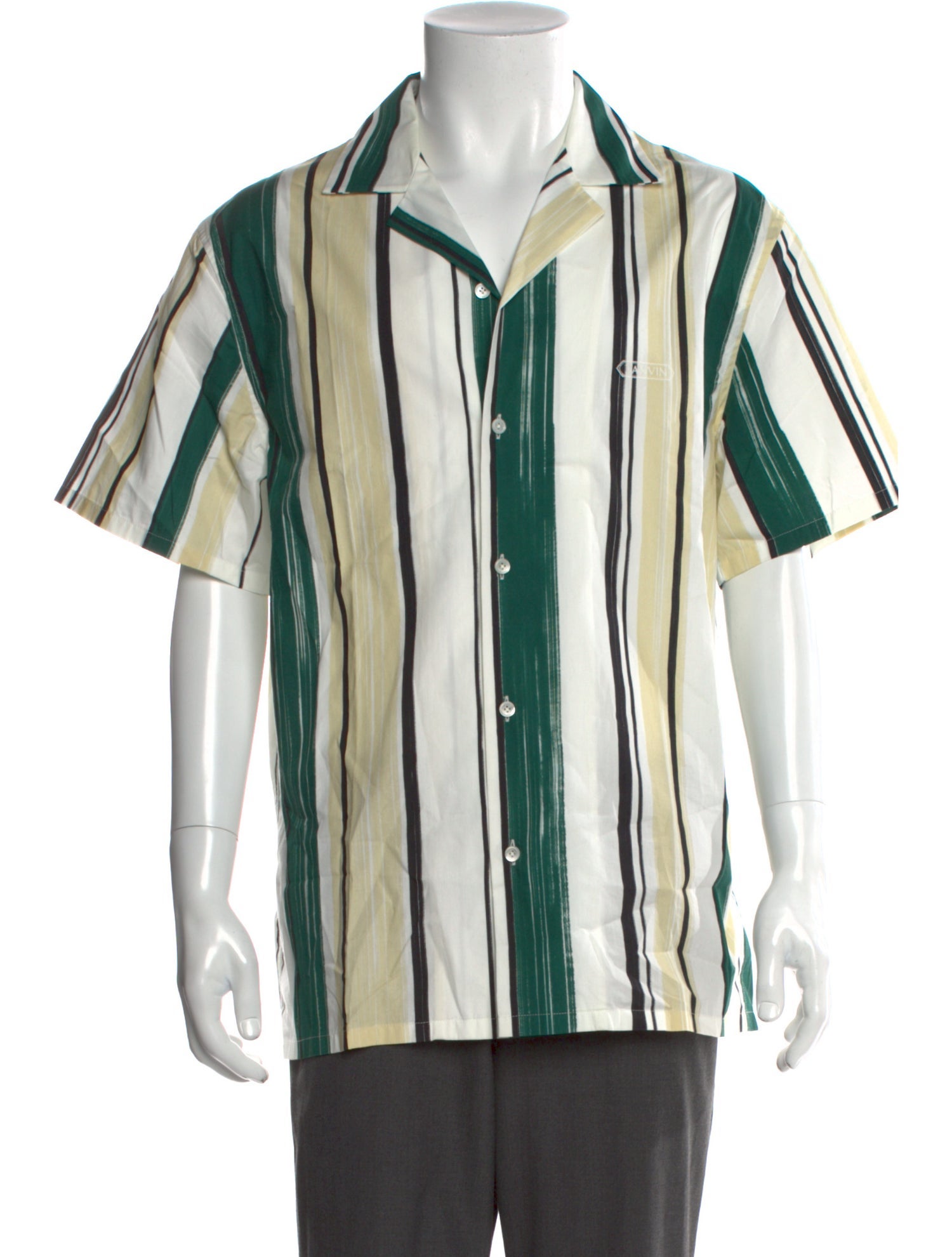 Lanvin Striped Short Sleeve Shirt