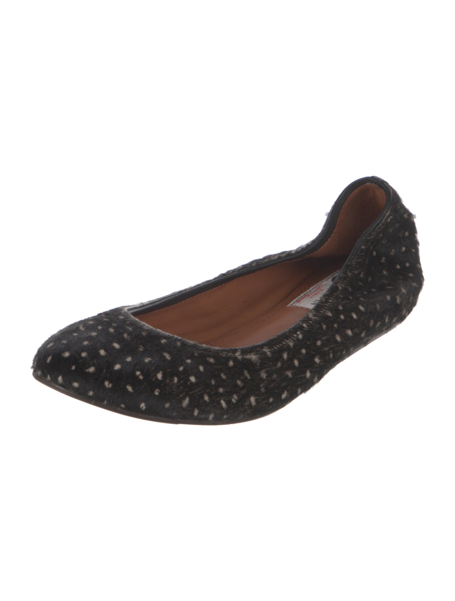 Lanvin Ponyhair Animal Print Ballet Flats