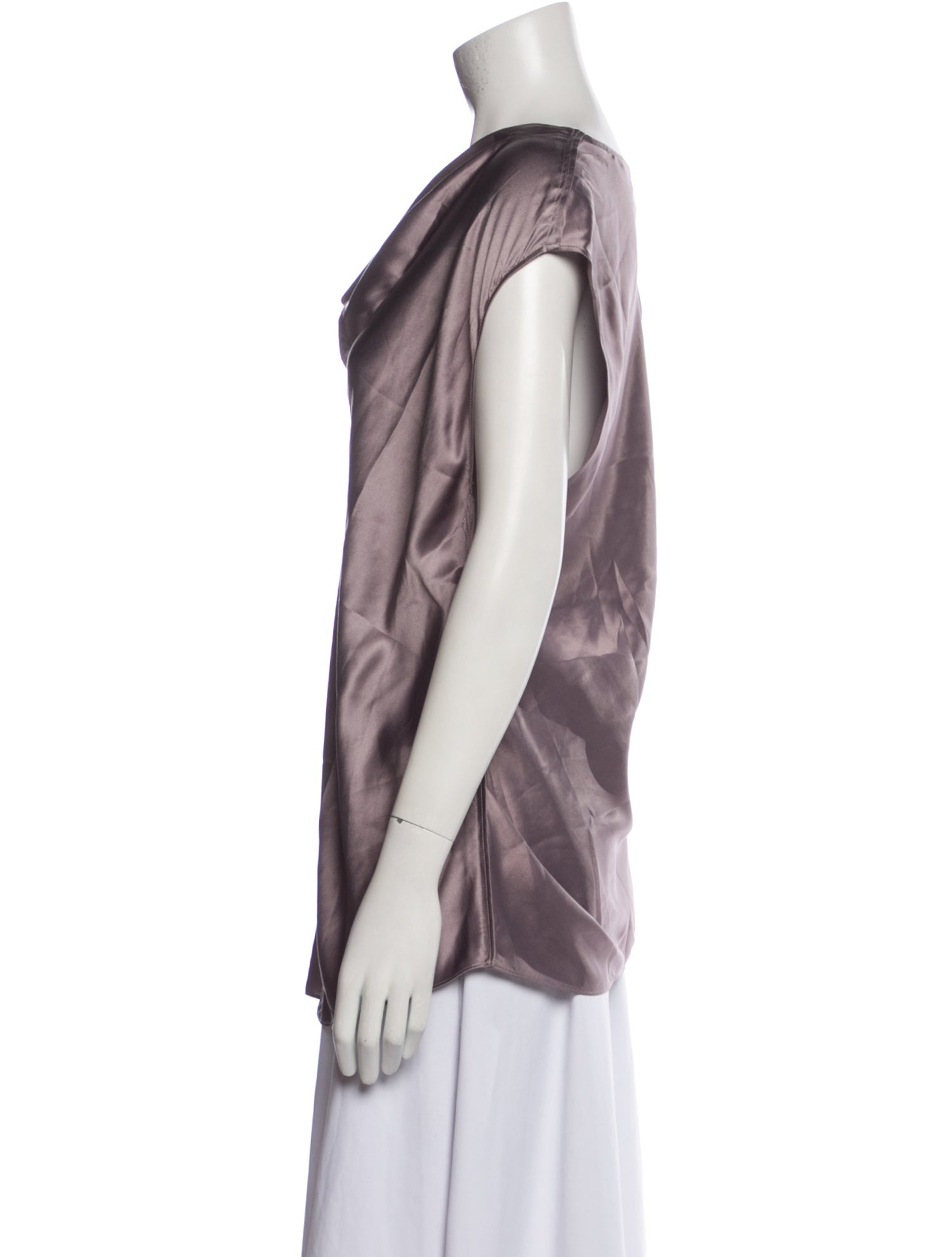 Lanvin Silk Cowl Neck Blouse