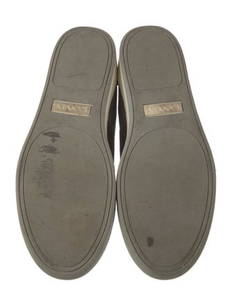 Lanvin Leather Colorblock Pattern Sneakers