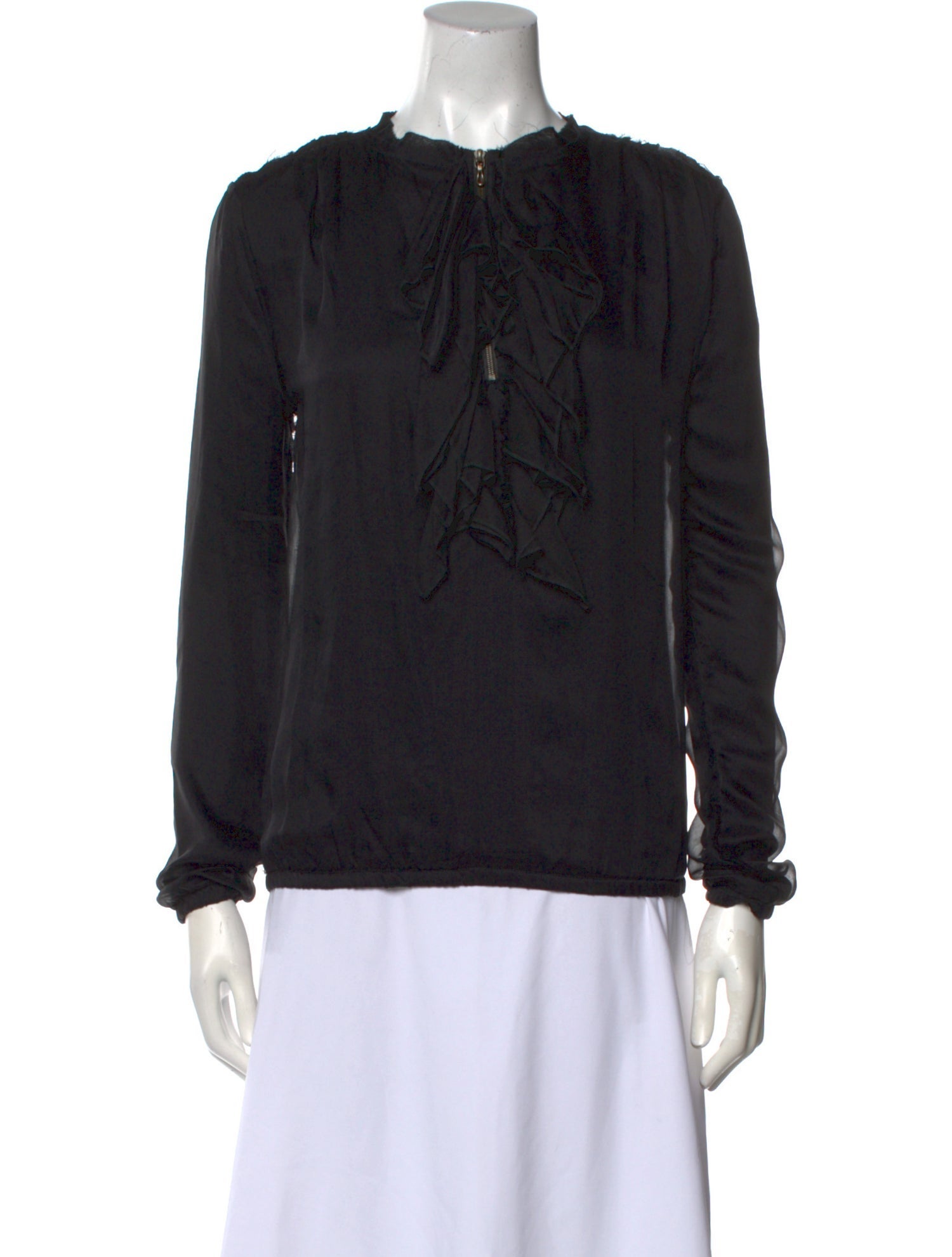 Lanvin Silk Crew Neck Blouse