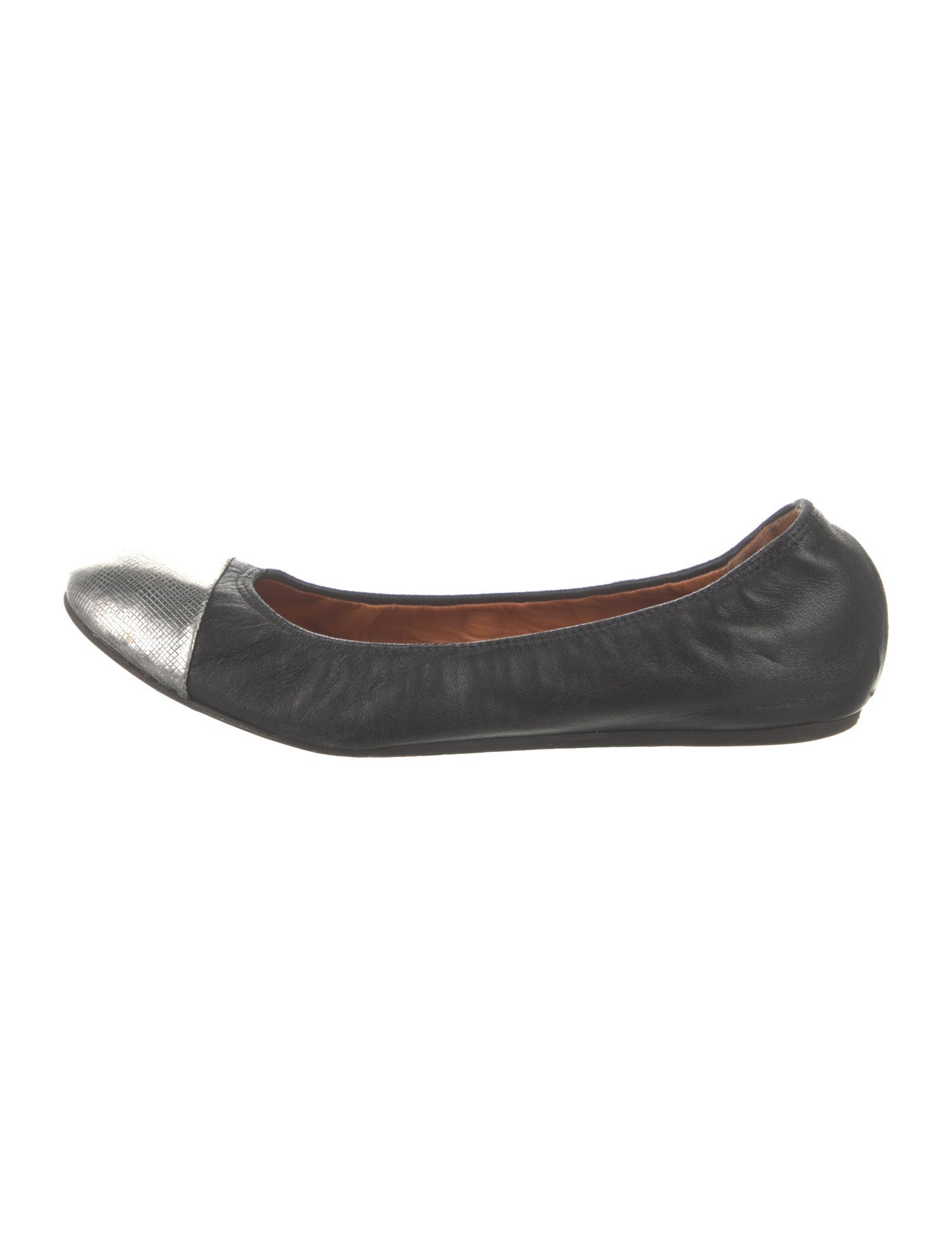 Lanvin Leather Colorblock Pattern Ballet Flats