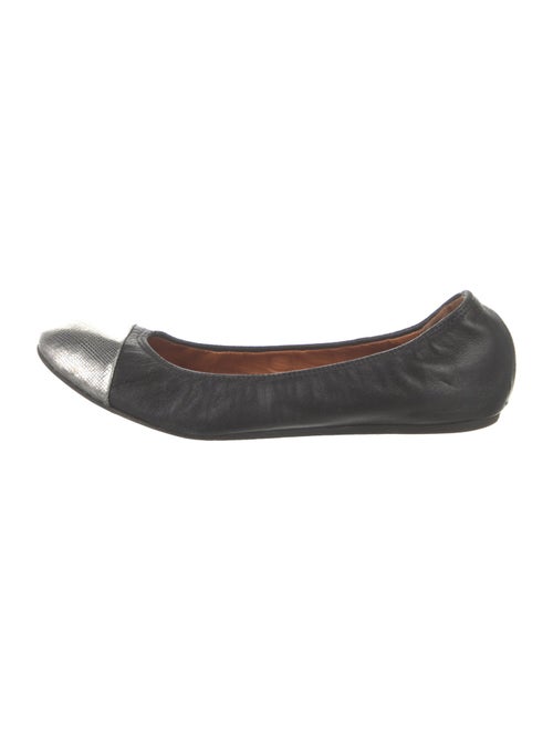 Lanvin Leather Colorblock Pattern Ballet Flats