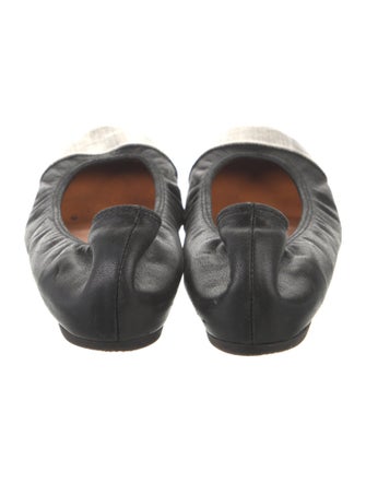 Lanvin Leather Colorblock Pattern Ballet Flats