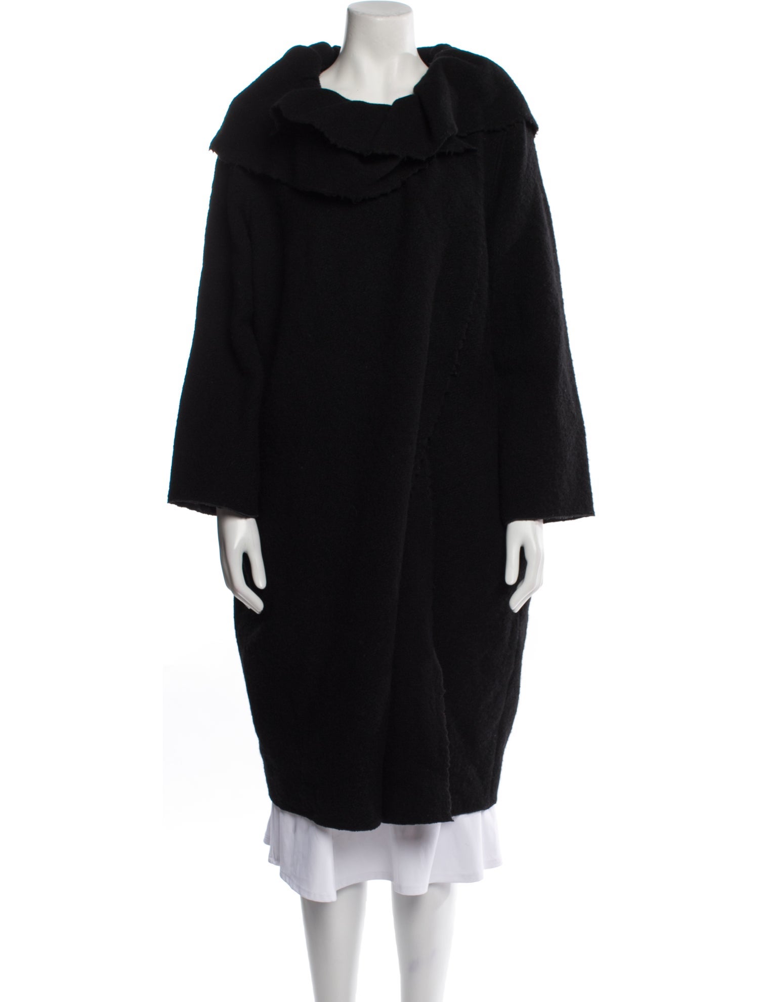 Lanvin Wool Faux Fur Coat