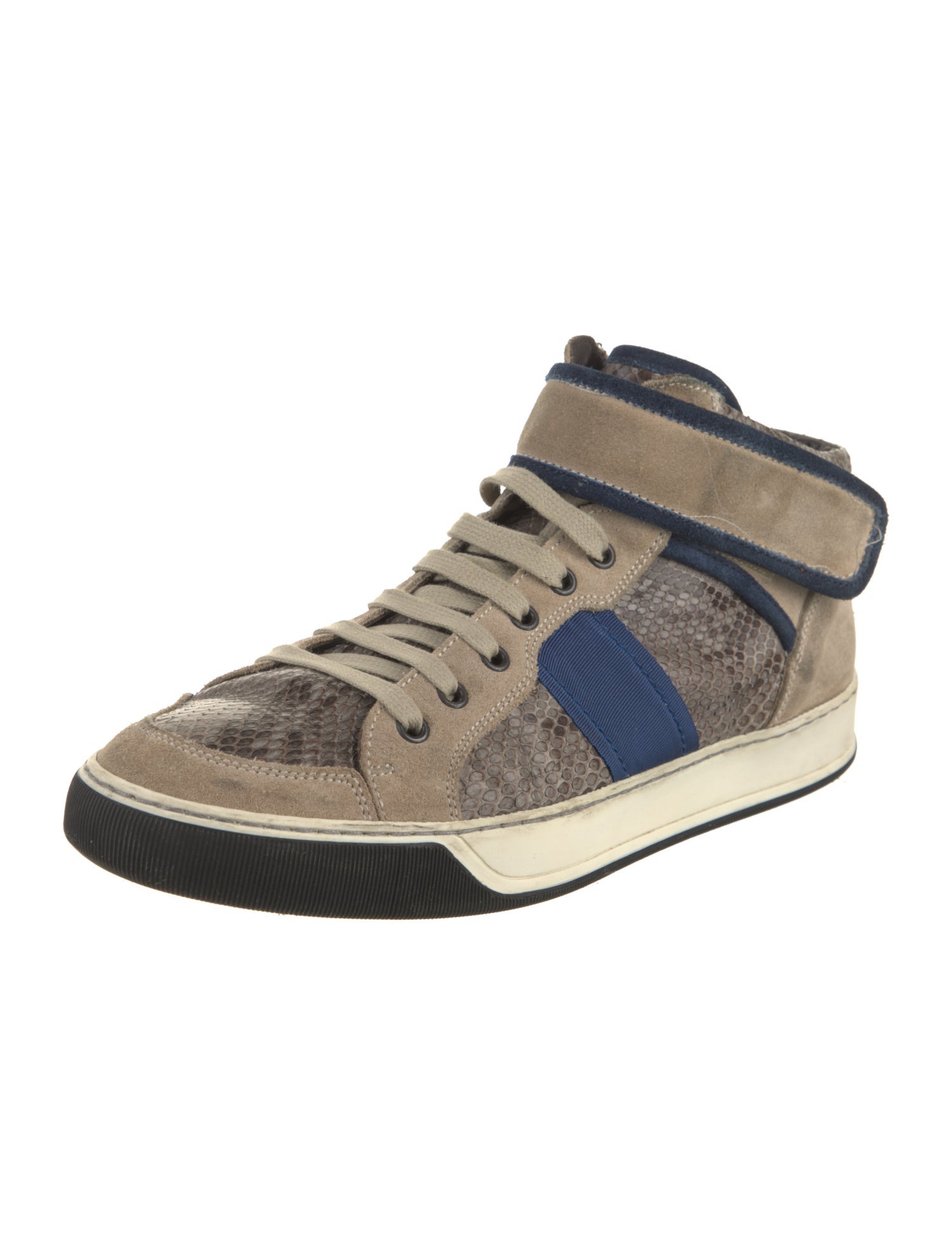 Lanvin Suede Animal Print Sneakers