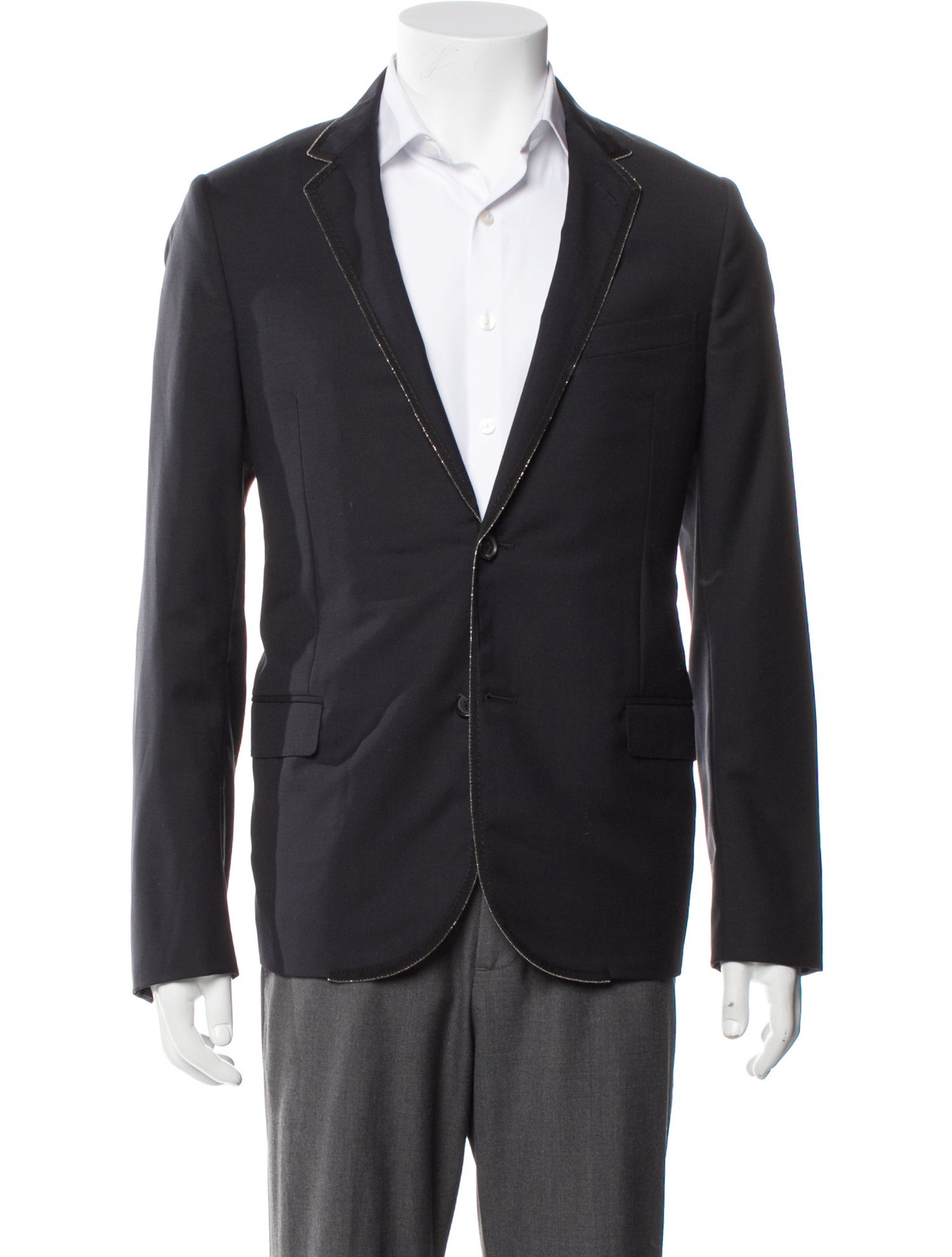 Lanvin Wool Raw-Edge Trim Blazer