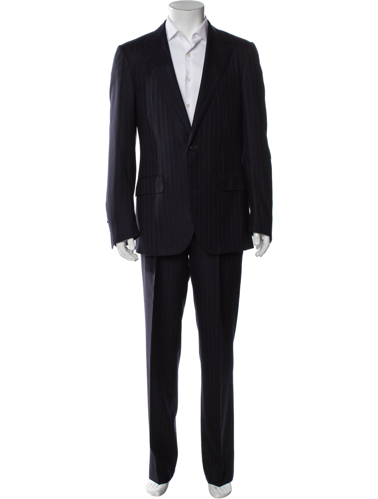 Lanvin Cashmere Striped Two-Piece Suit