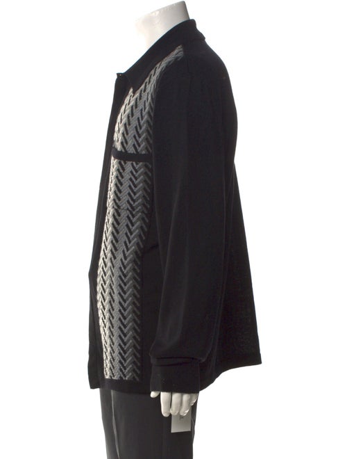 Lanvin Wool Printed Polo Shirt