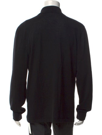 Lanvin Wool Printed Polo Shirt