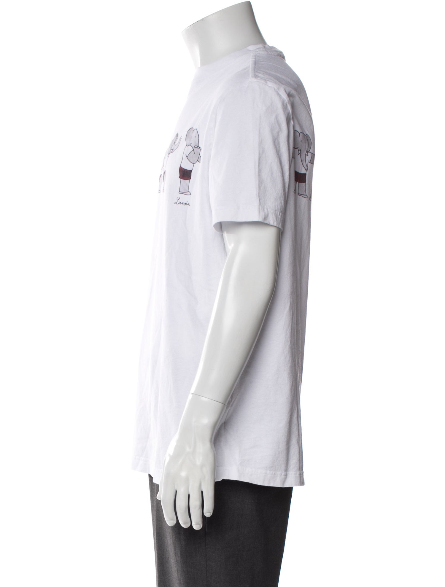 Lanvin Graphic Print V-Neck T-Shirt