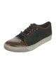 Lanvin Suede Colorblock Pattern Sneakers