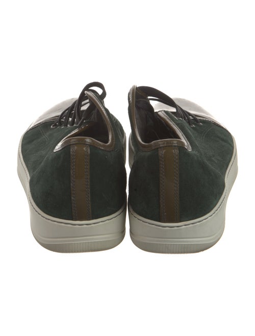 Lanvin Suede Colorblock Pattern Sneakers