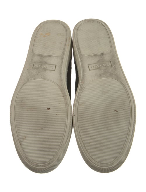 Lanvin Suede Colorblock Pattern Sneakers