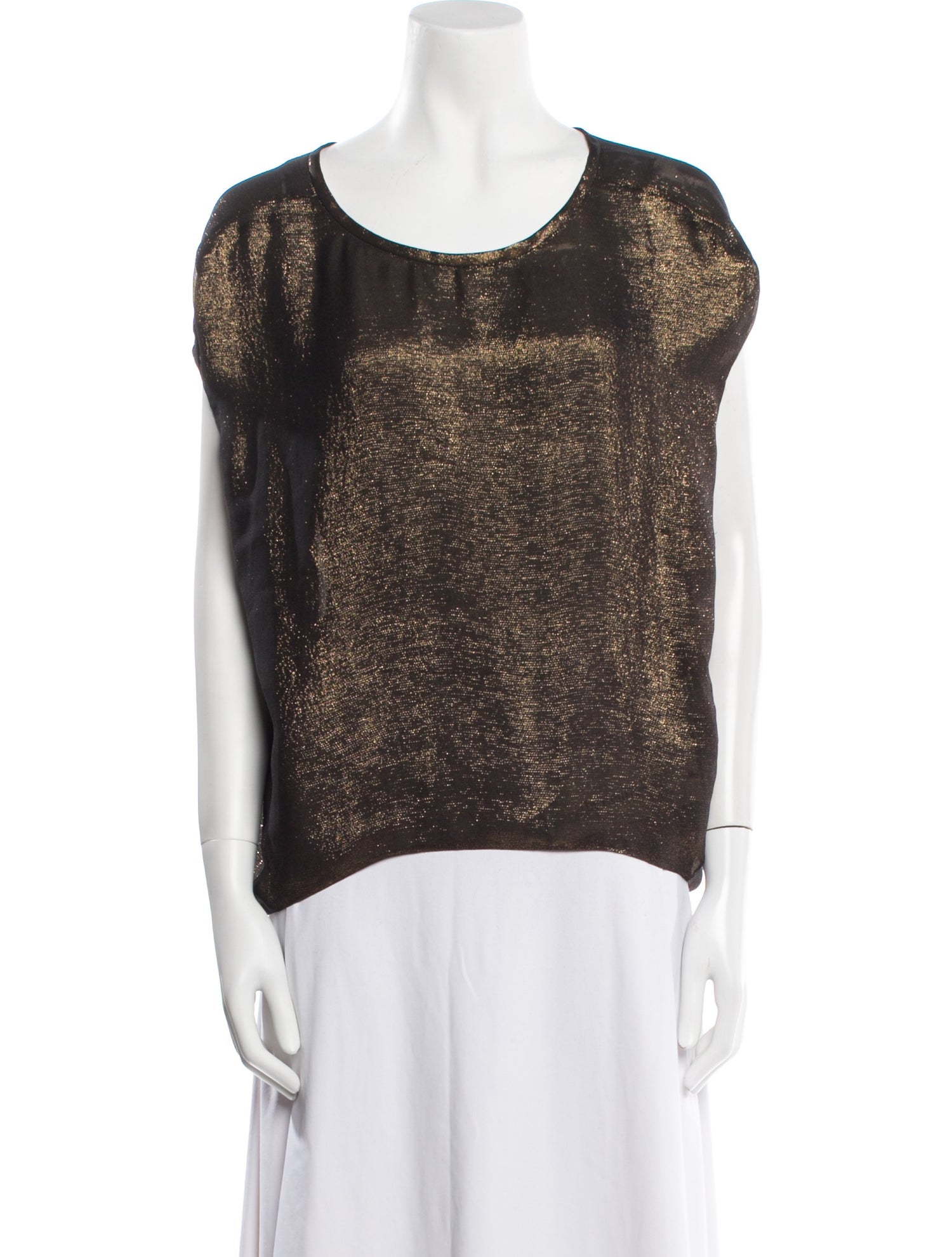 Lanvin Silk Scoop Neck Top