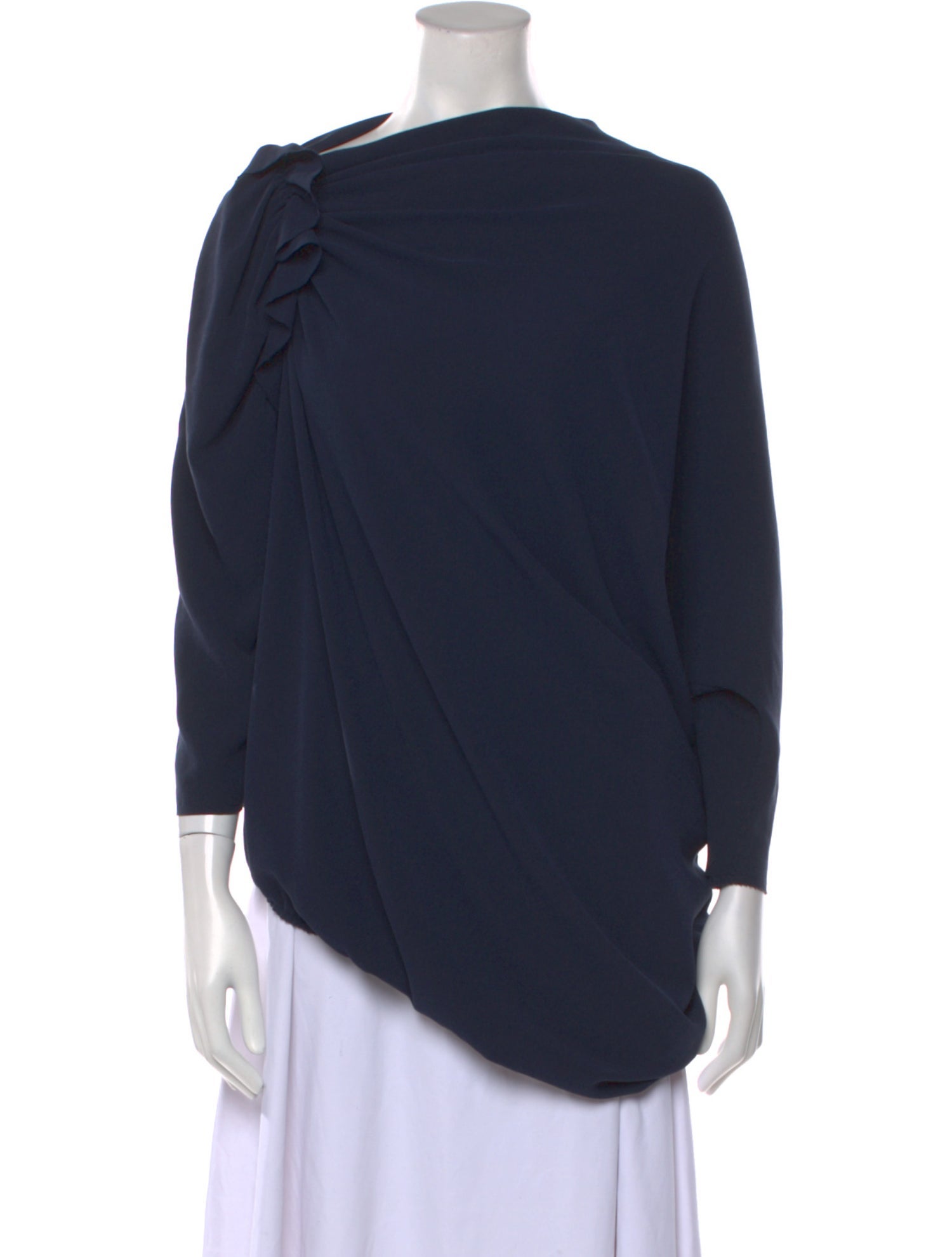 Lanvin Bateau Neckline Three-Quarter Sleeve Tunic