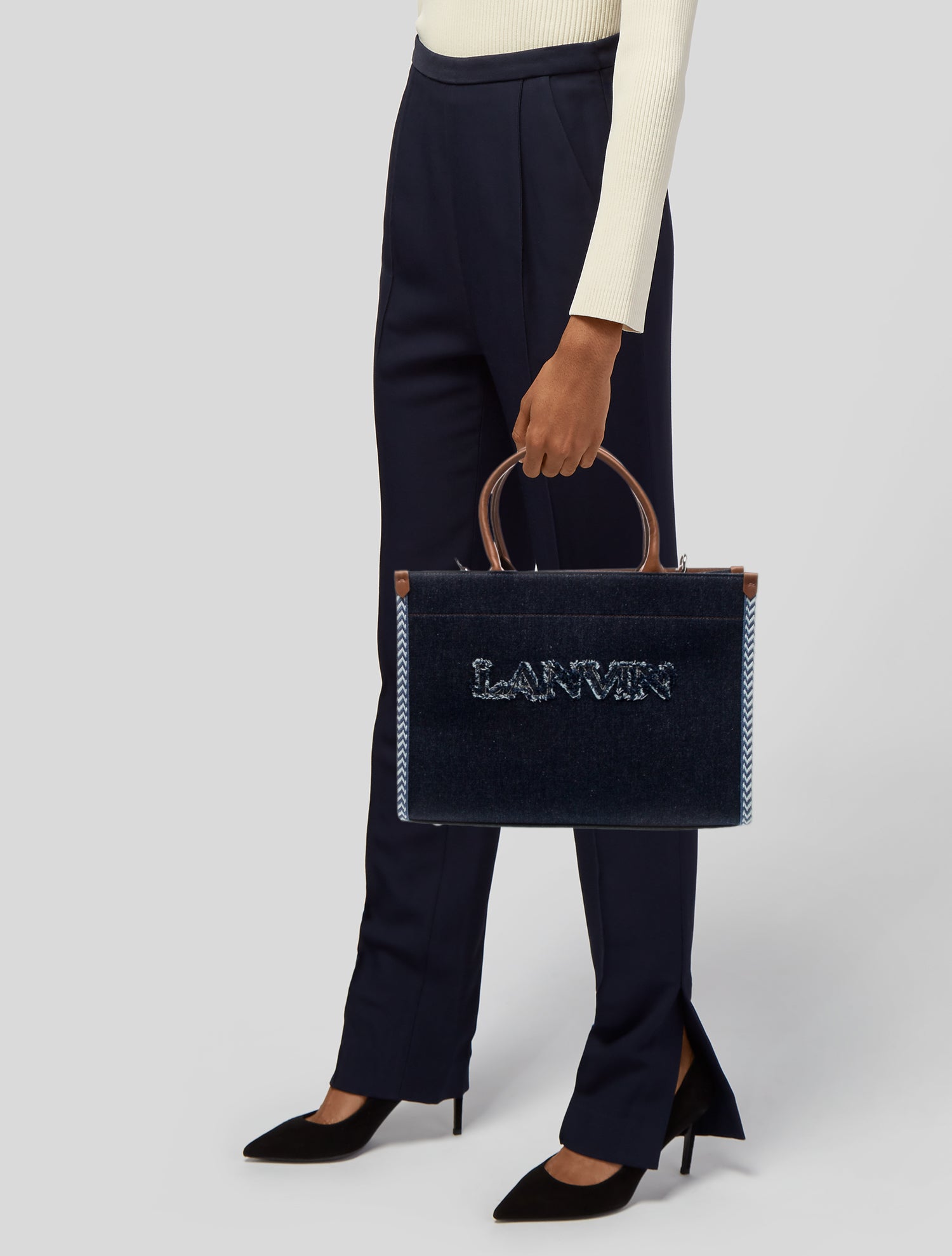 Lanvin Denim Top Handle Bag