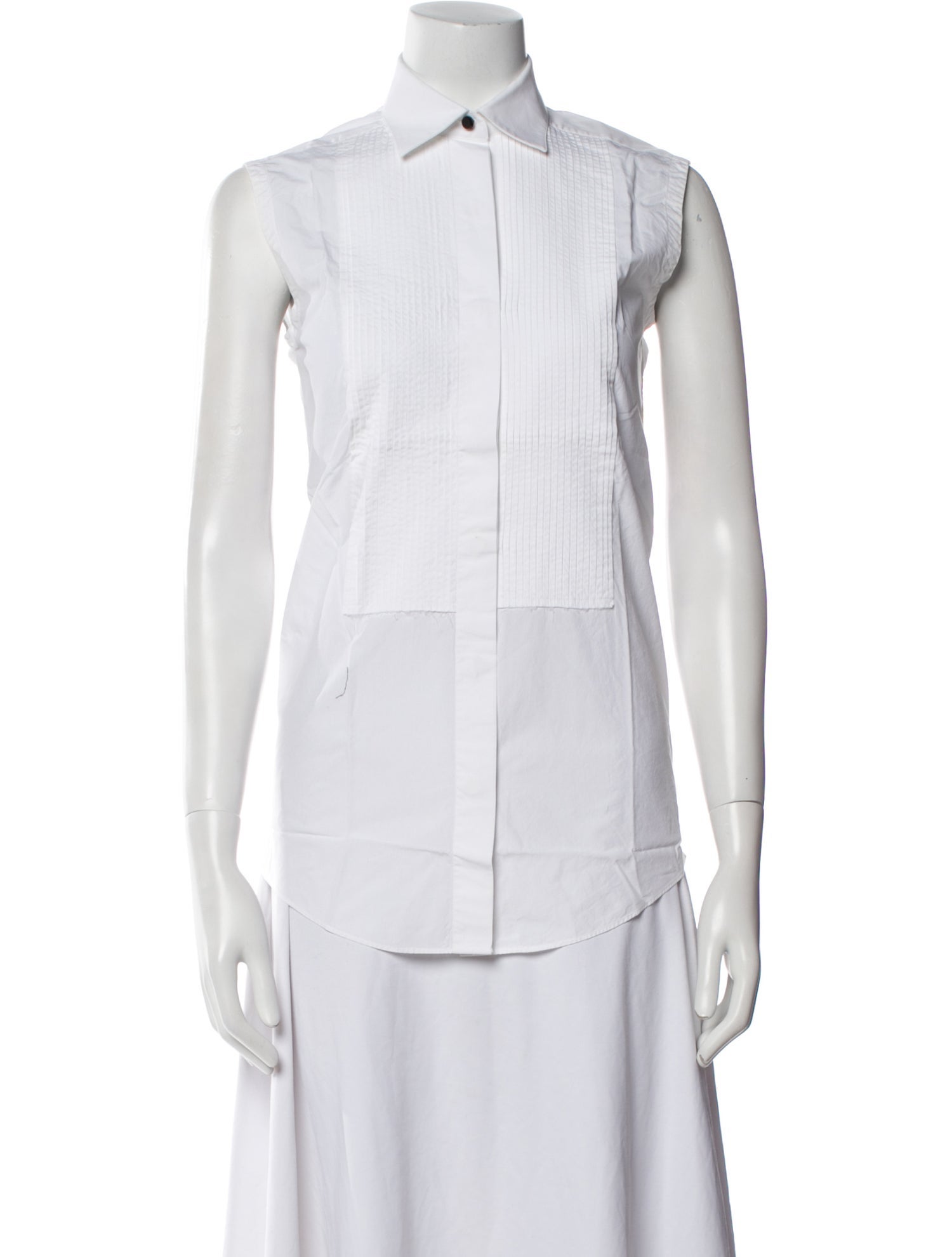 Lanvin Sleeveless Button-Up Top