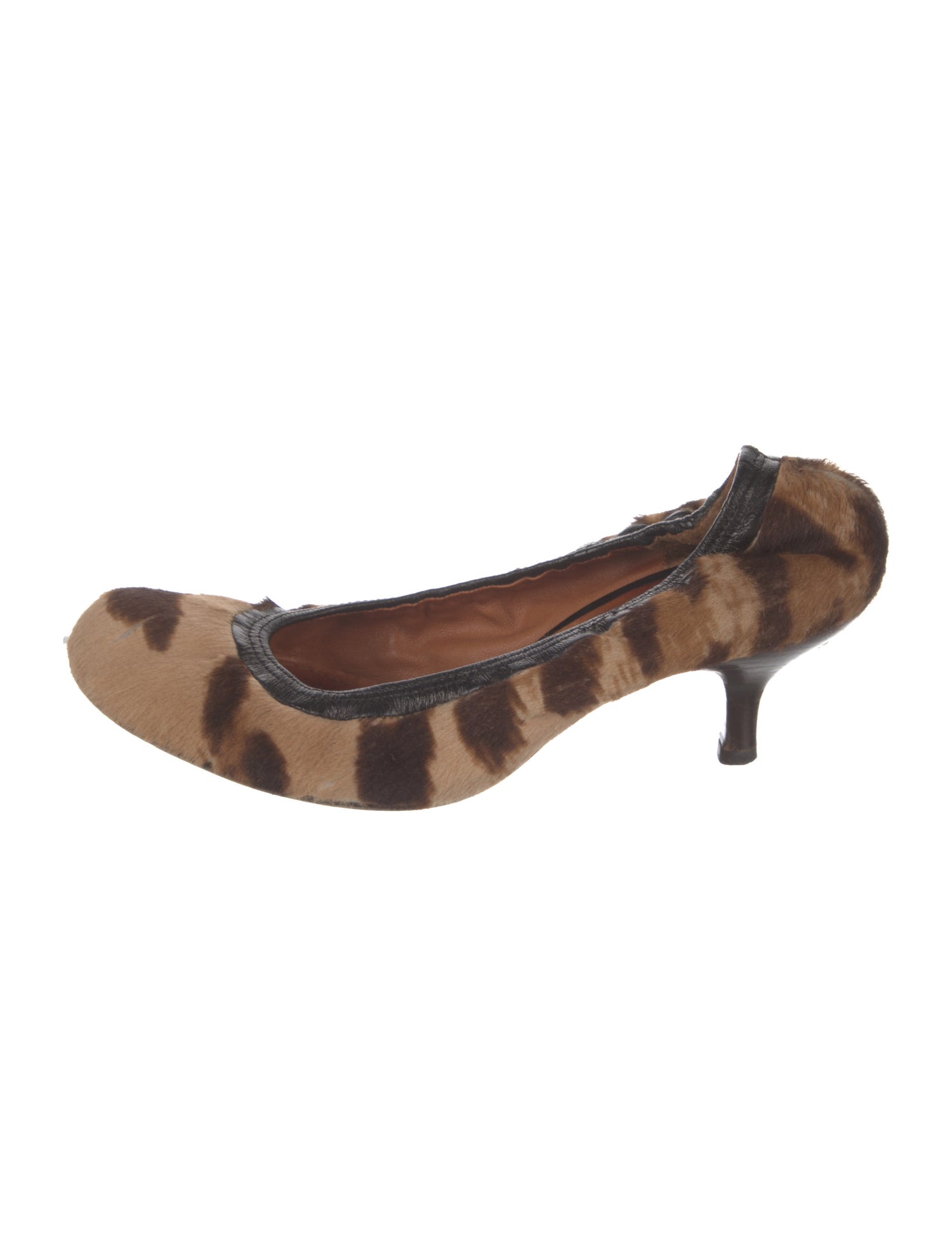 Lanvin Ponyhair Animal Print Pumps
