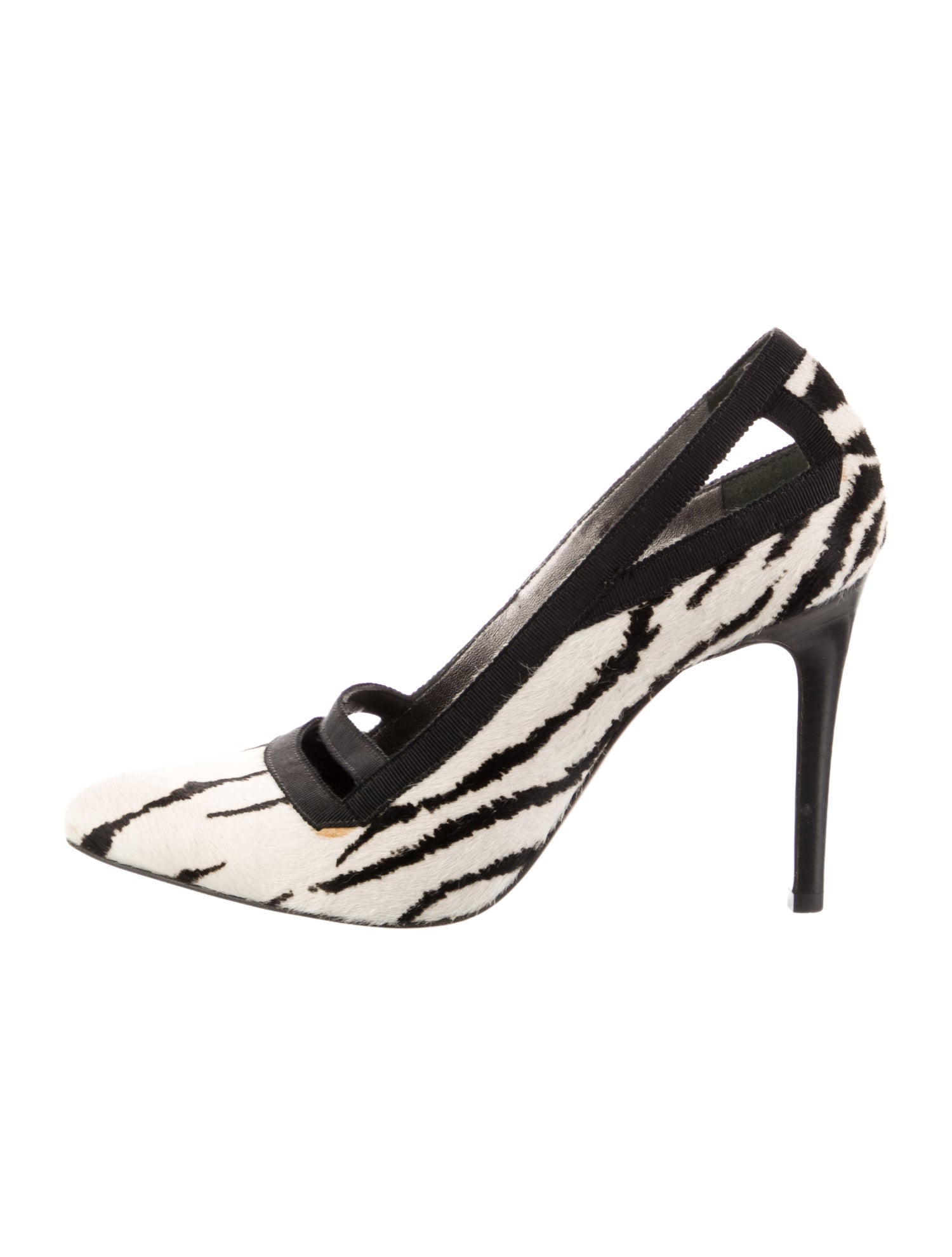 Lanvin Ponyhair Animal Print Slingback Pumps