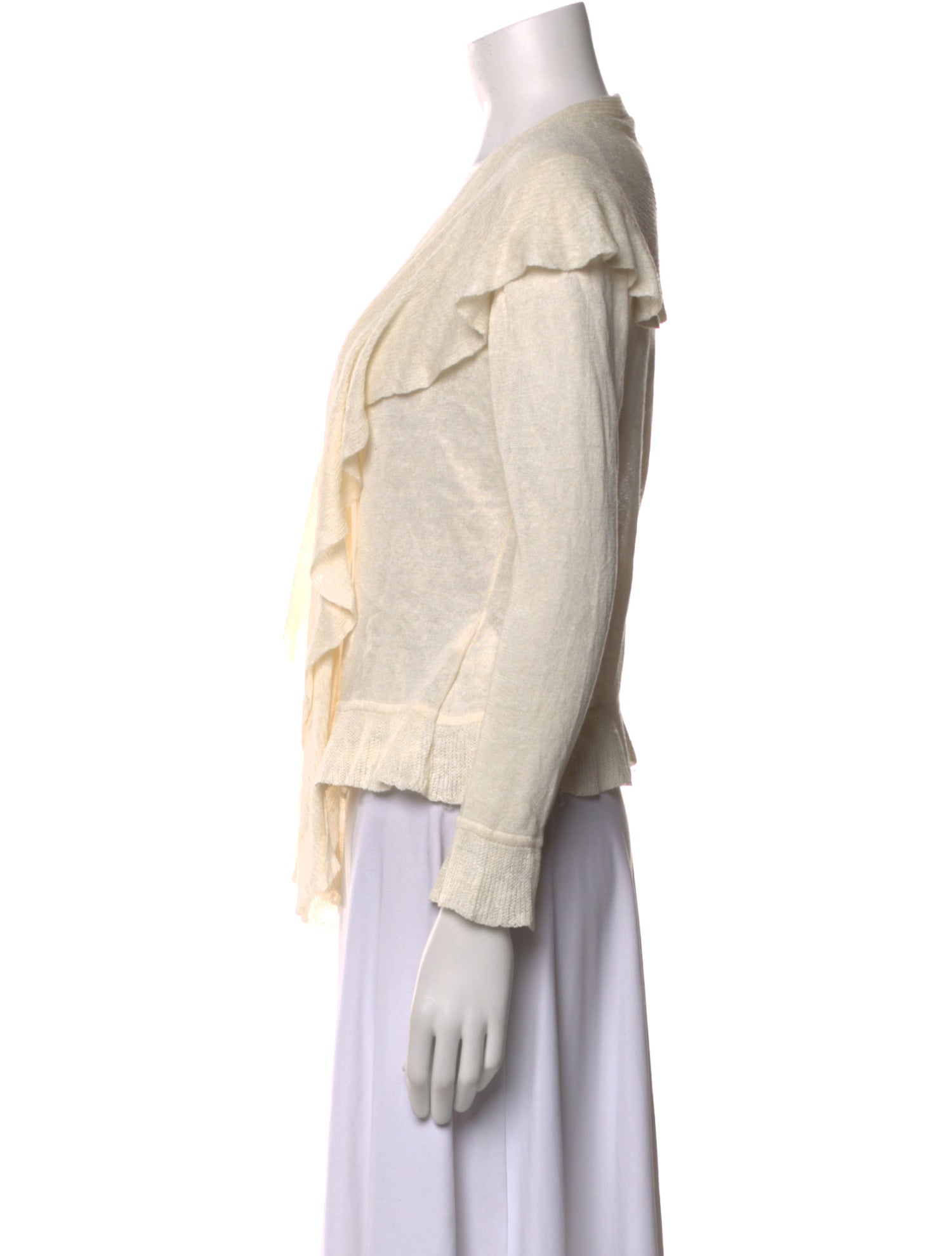 Lanvin Silk Open Front Sweater