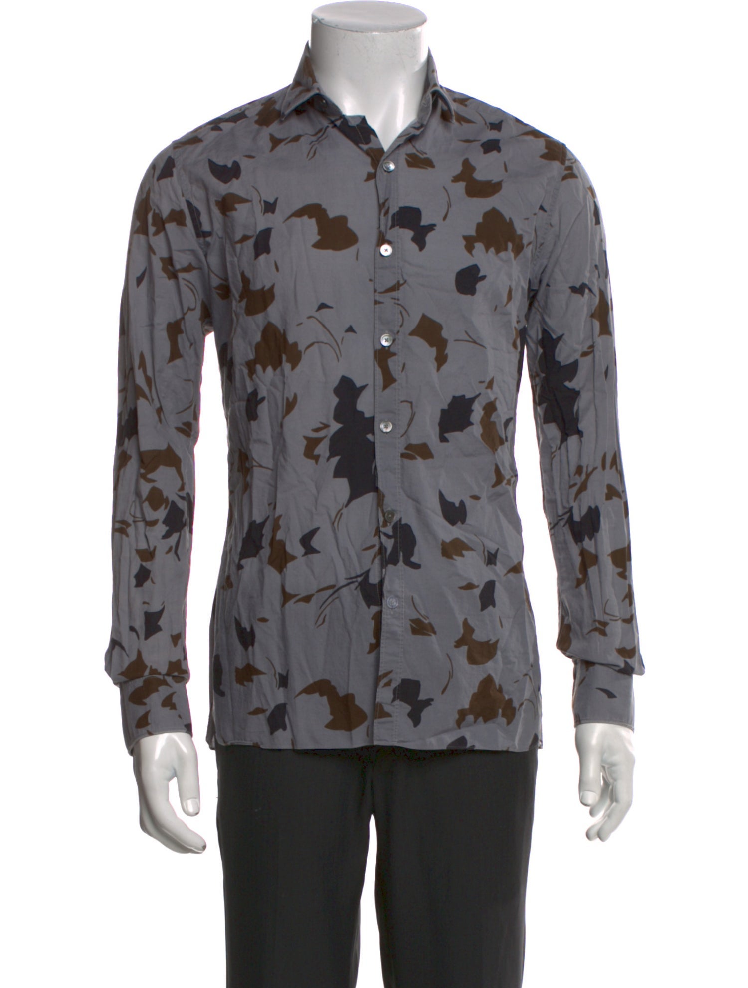 Lanvin Printed Long Sleeve Shirt