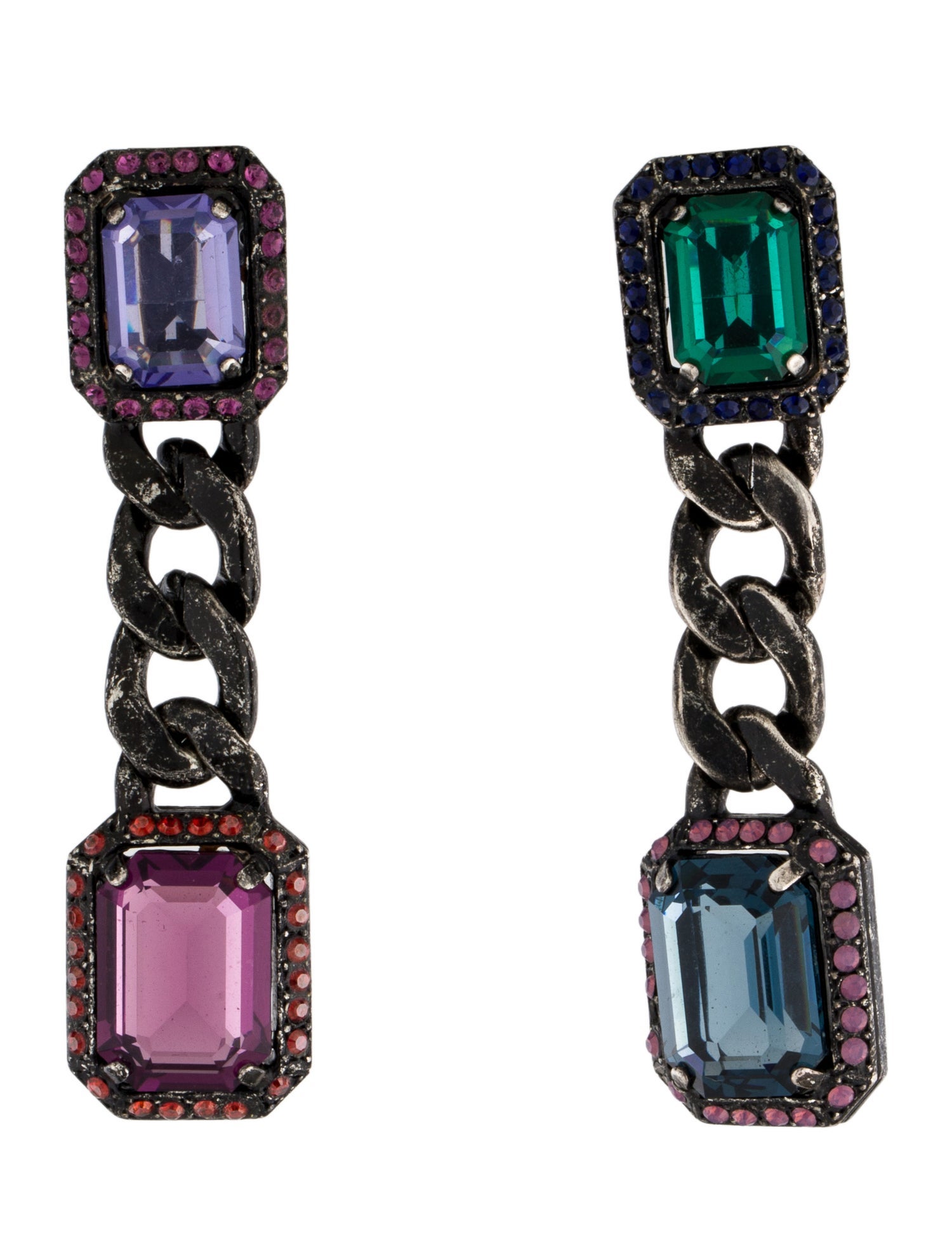 Lanvin Crystal Clip-On Earrings