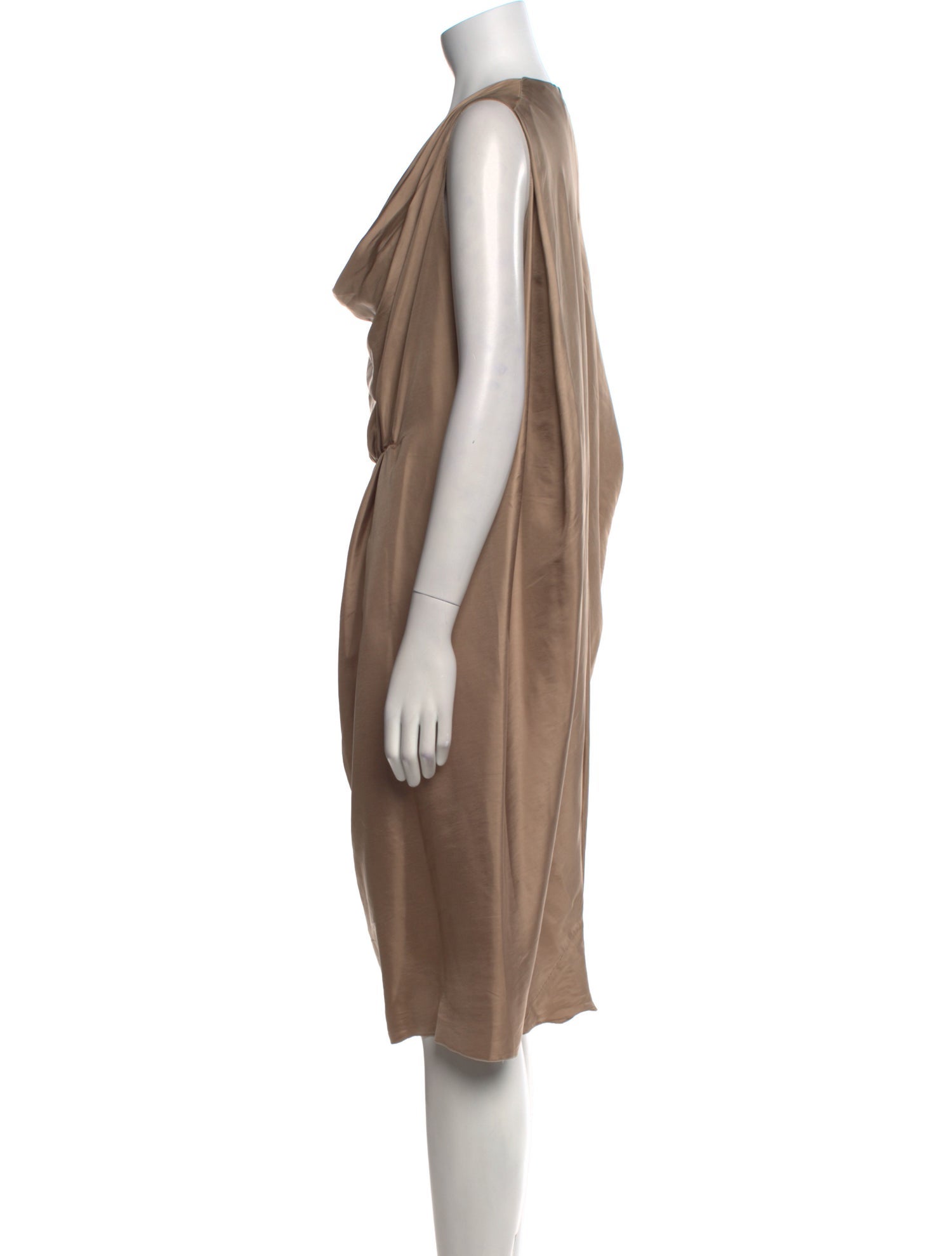 Lanvin Cowl Neck Knee-Length Dress