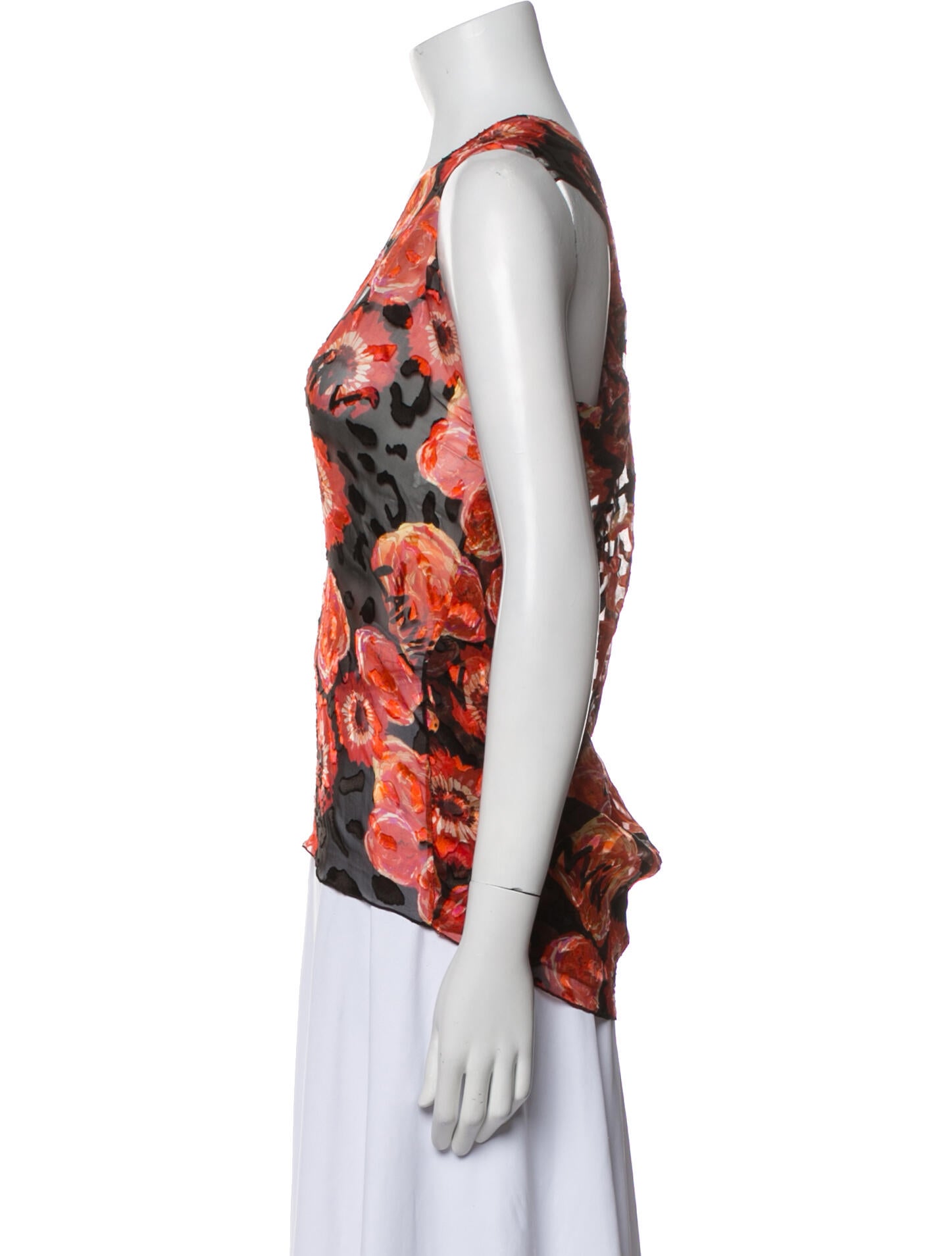 Lanvin Silk Floral Print Top
