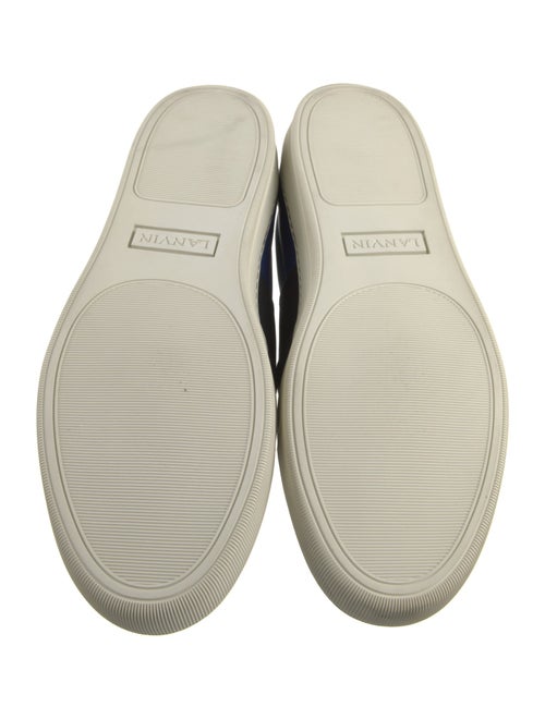 Lanvin Leather Colorblock Pattern Sneakers