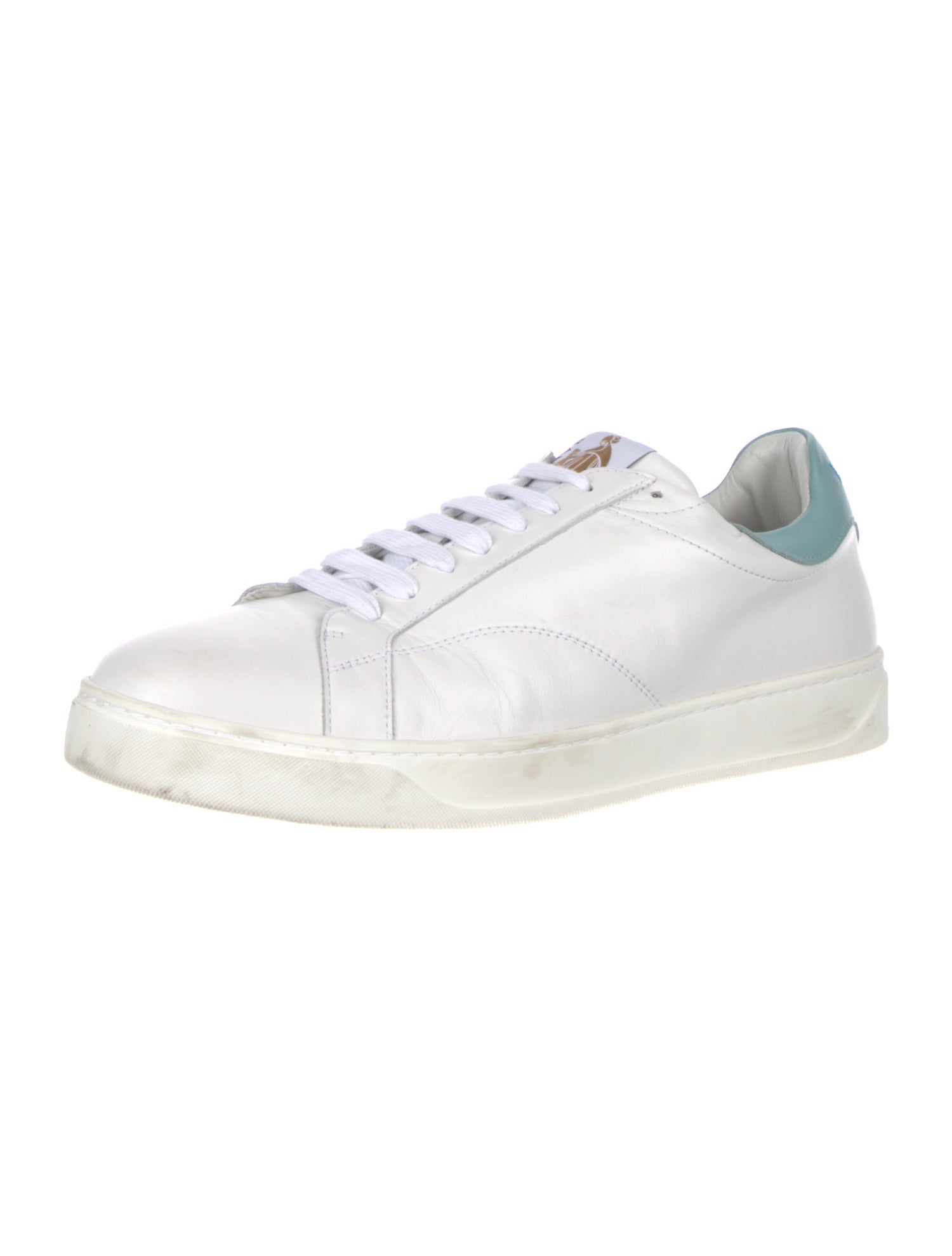 Lanvin Leather Studded Accents Sneakers