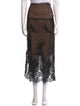 Lanvin Lace Pattern Midi Length Skirt