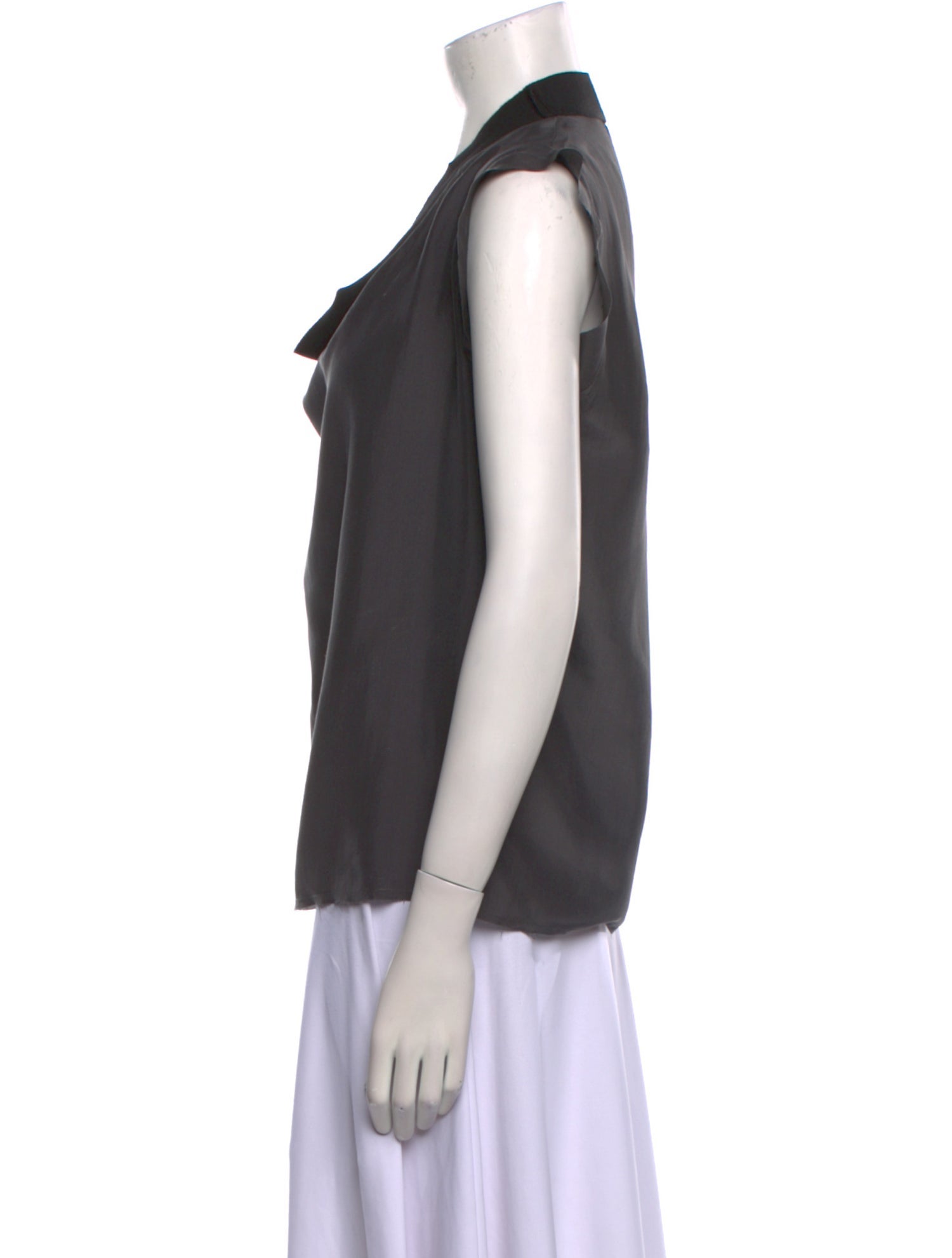 Lanvin Silk Cowl Neck Top