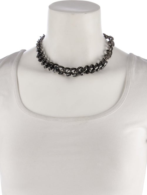 Lanvin Crystal Chain Link Necklace