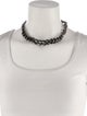 Lanvin Crystal Chain Link Necklace