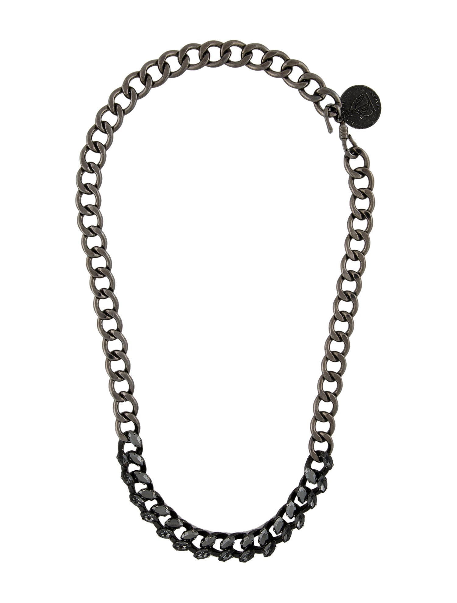 Lanvin Crystal Chain Link Necklace