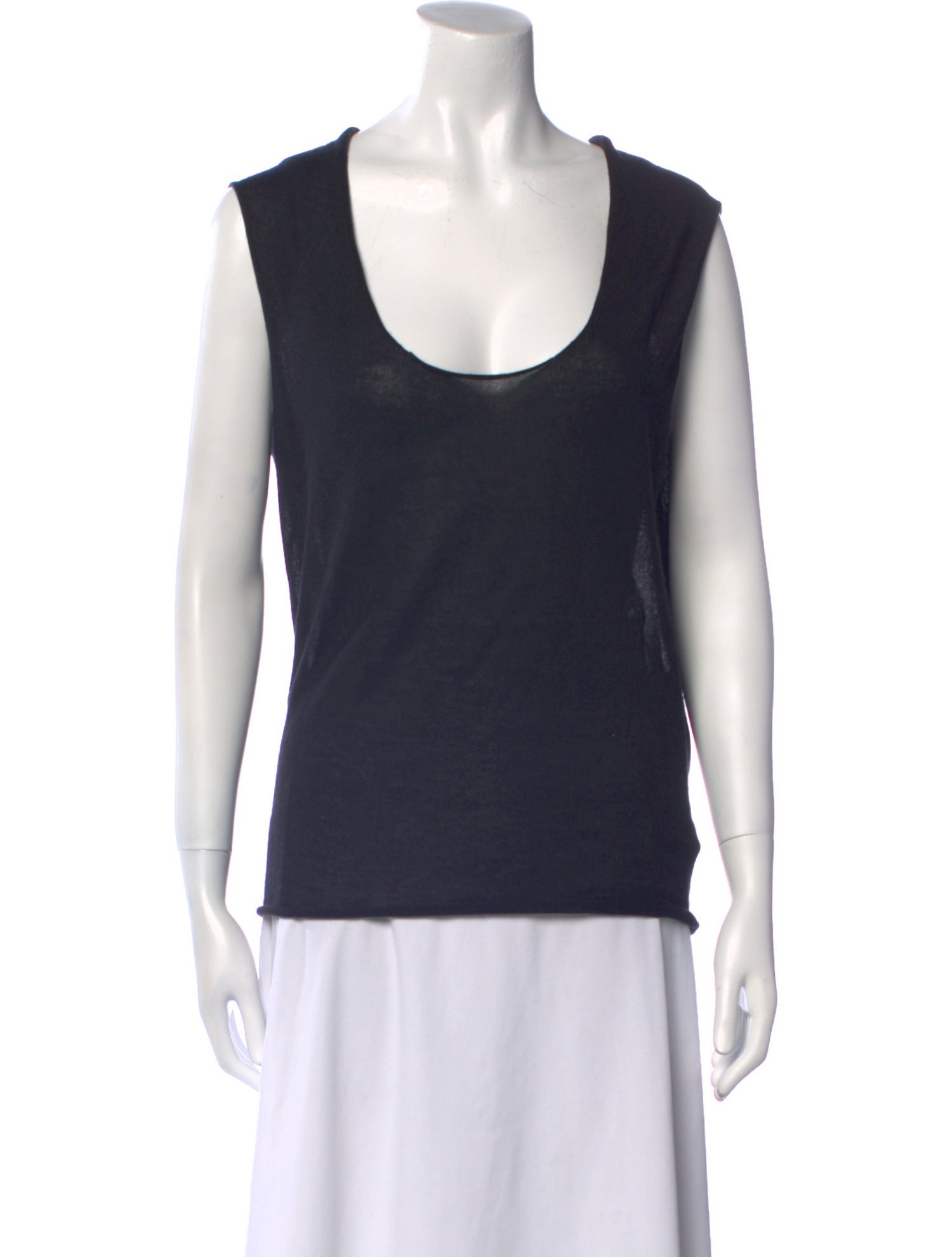 Lanvin Cashmere Scoop Neck Top