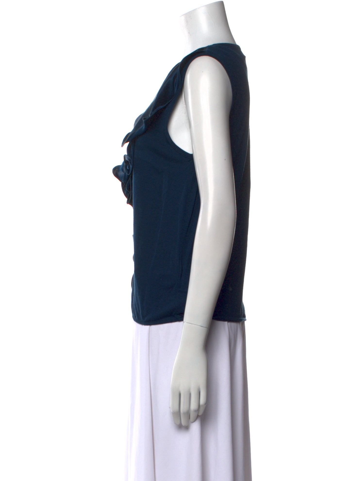 Lanvin V-Neck Sleeveless Blouse