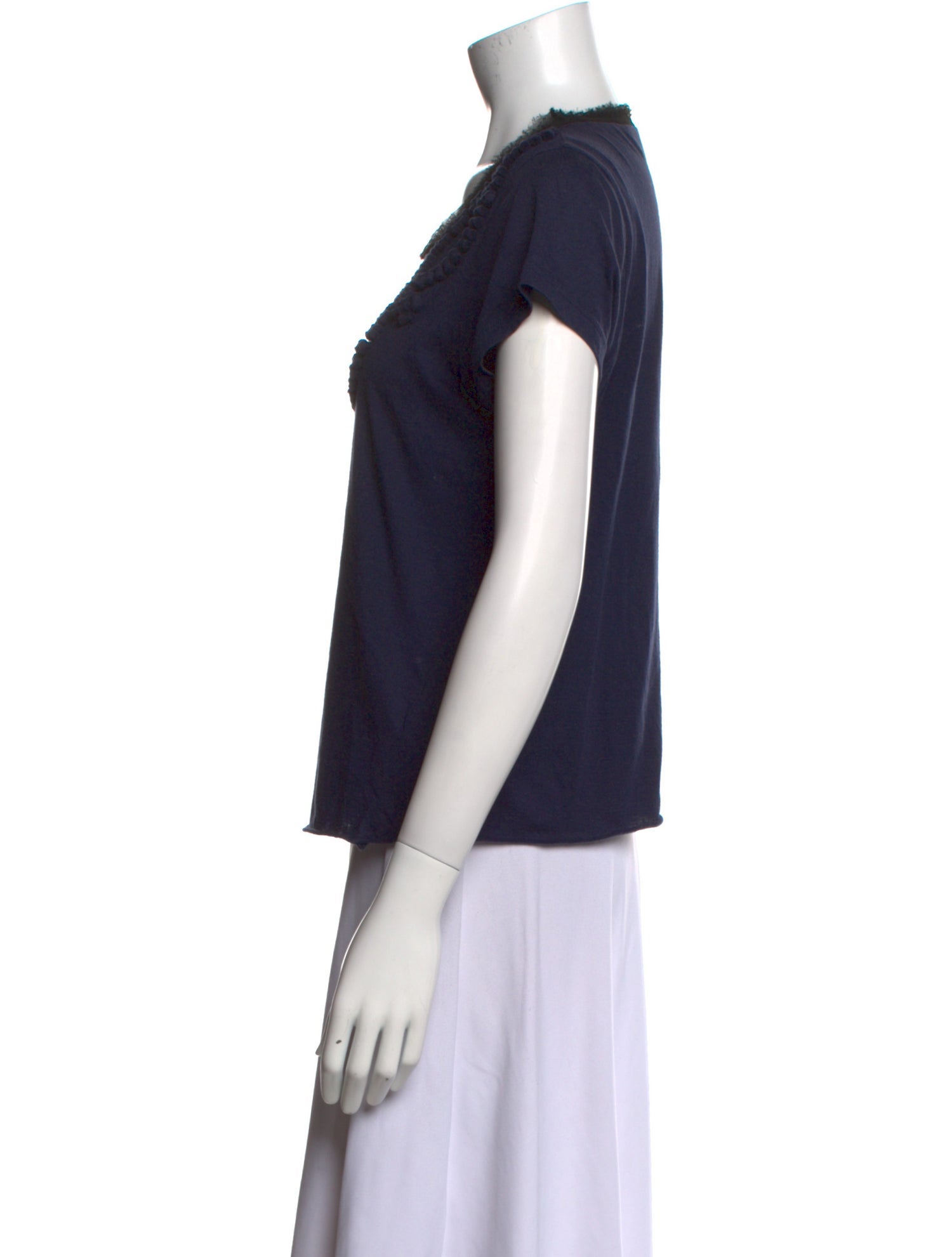 Lanvin Scoop Neck Short Sleeve T-Shirt