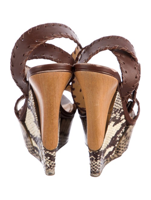 Lanvin Leather Animal Print Sandals