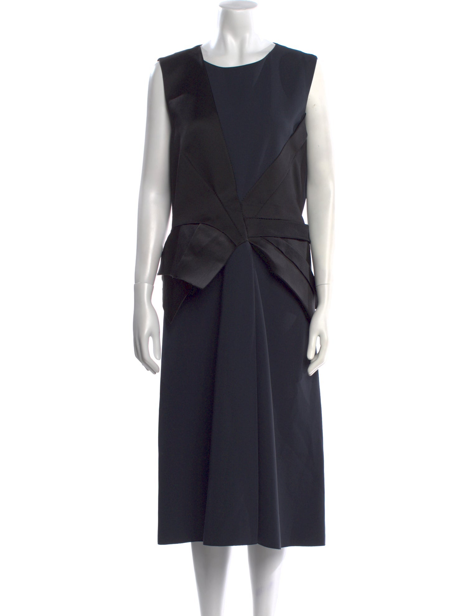 Lanvin Scoop Neck Midi Length Dress