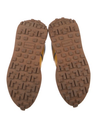 Lanvin Leather Colorblock Pattern Sneakers