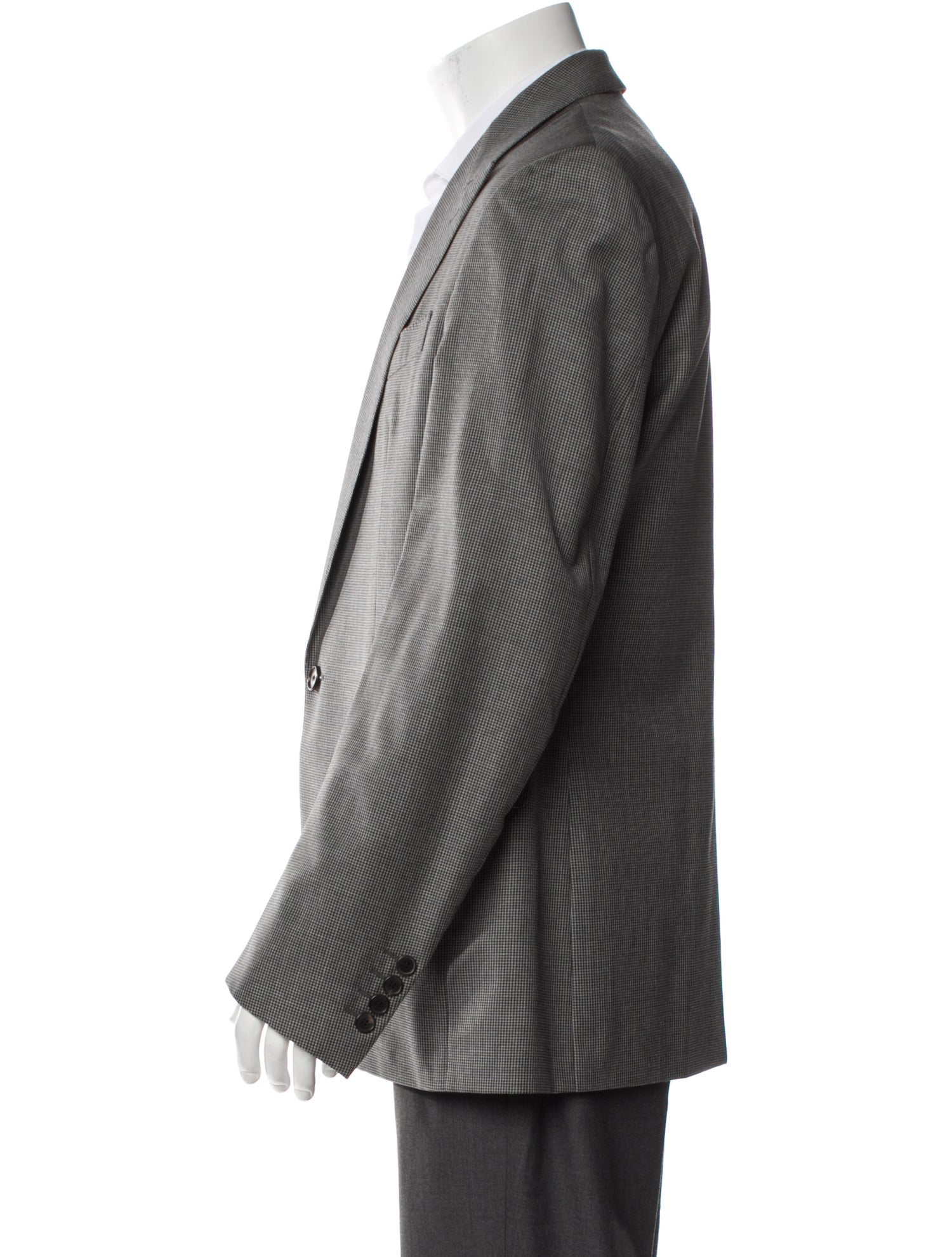 Lanvin Wool Plaid Print Blazer