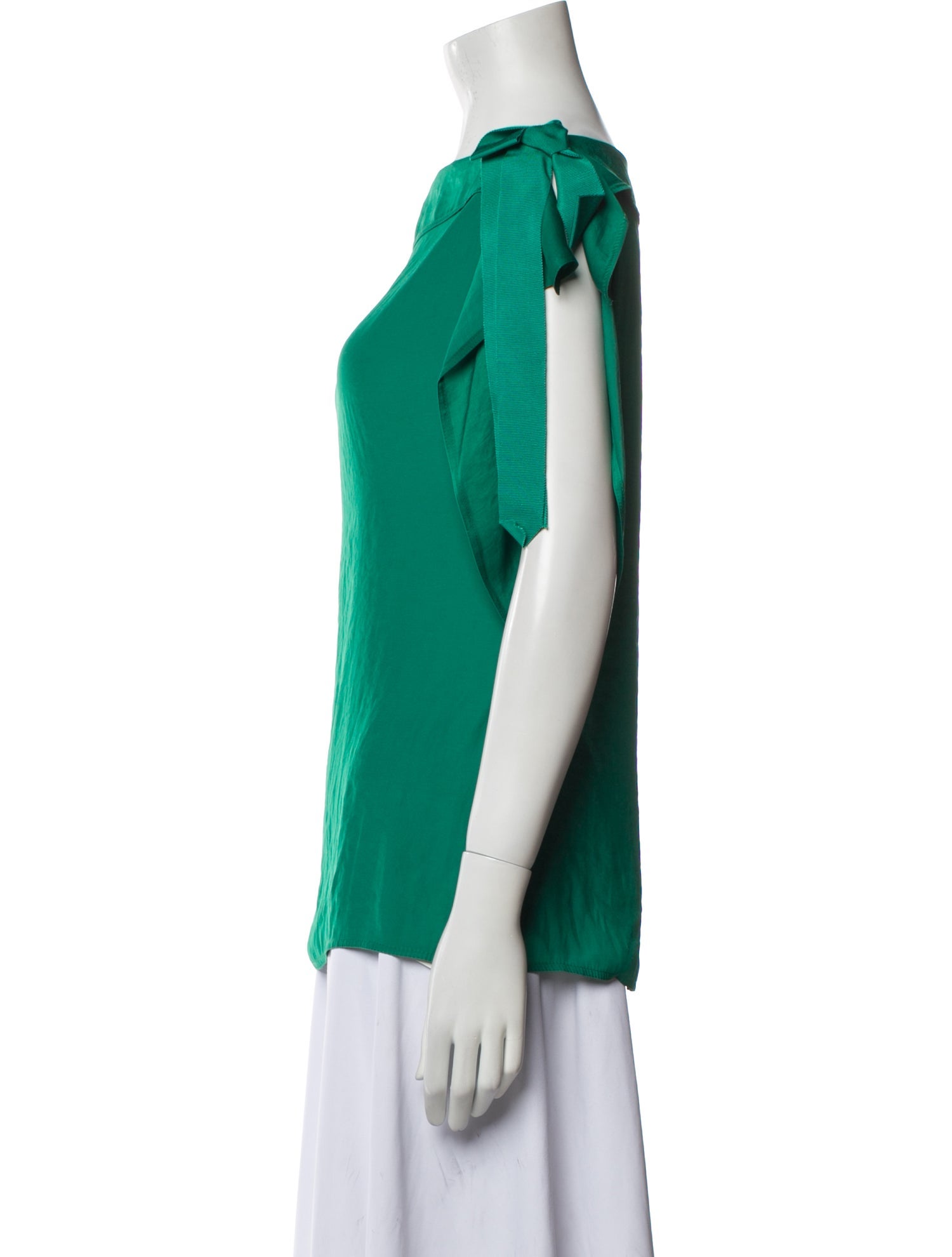 Lanvin Bateau Neckline Short Sleeve Blouse