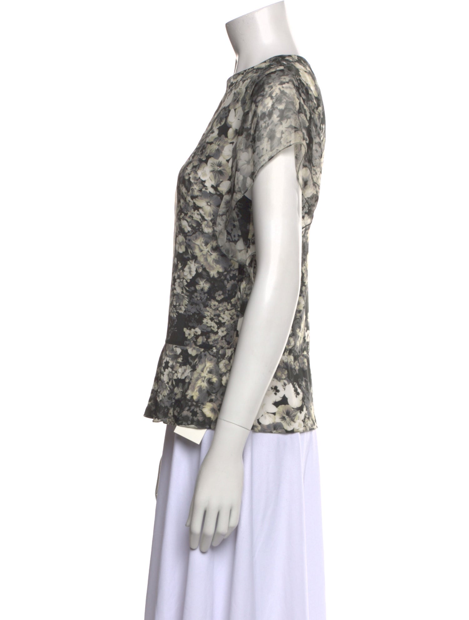 Lanvin Silk Floral Print Blouse